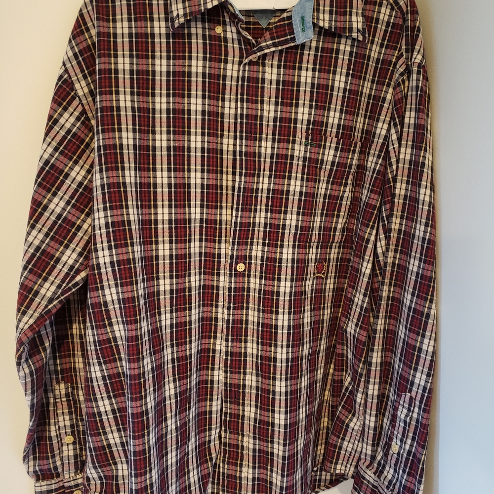 Tommy Hilfiger Plaid Long Sleeve Button Down Shirt